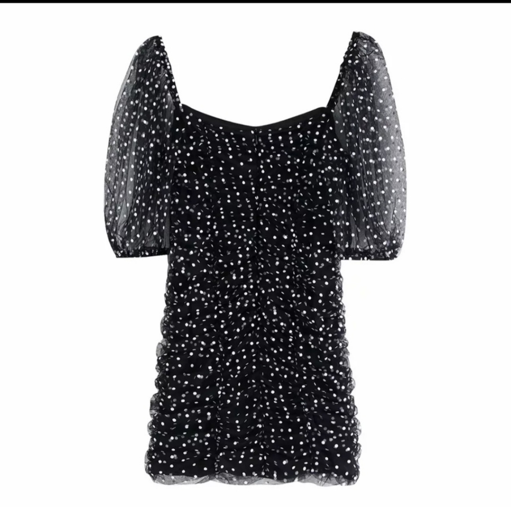 NWT Zara Dot Dress - Picture 1 of 6